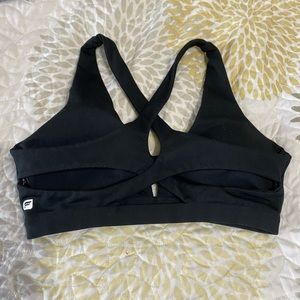 Black Fabletics sports bra